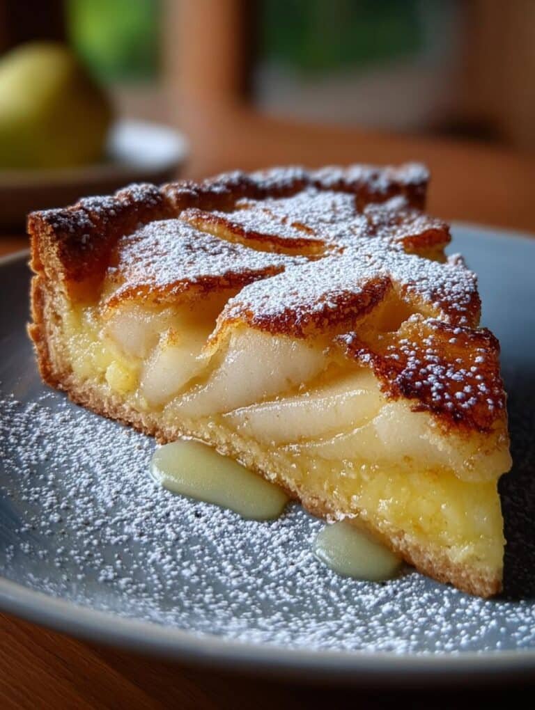 Pear Frangipane Tart Steps