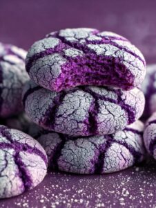 Purple Crinkle Cookies Ube