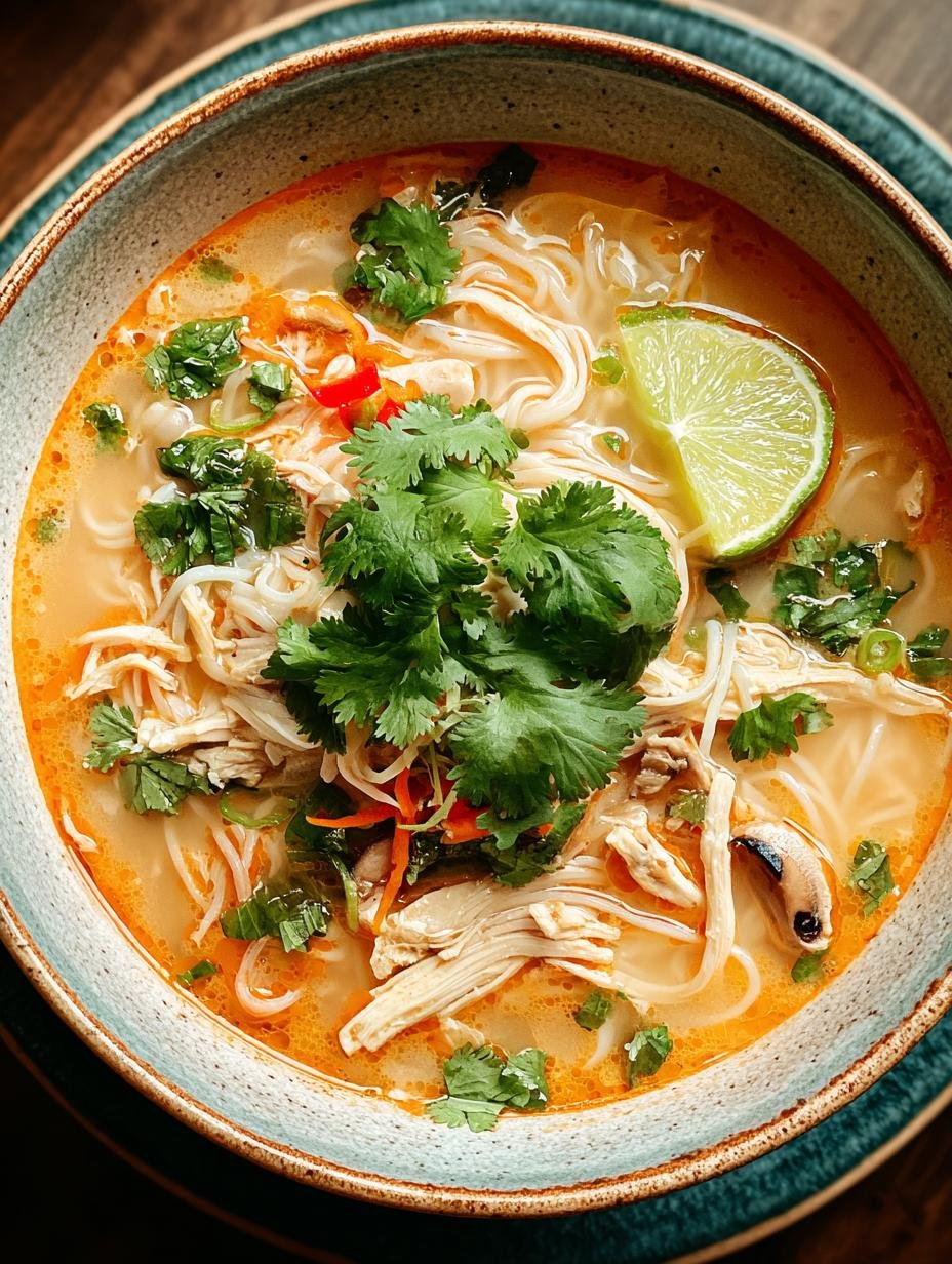 Thai Chicken Soup Noodles: 1 Comforting Bowl - Thai Chicken Soup Noodles - main visual representation