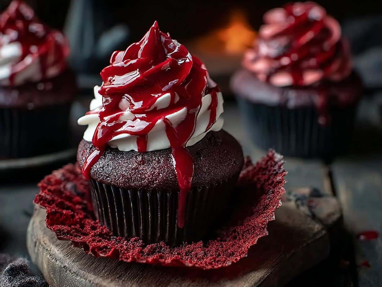 Vampire Cupcakes: 5 Spooky Delights - Vampire Cupcakes - additional detail