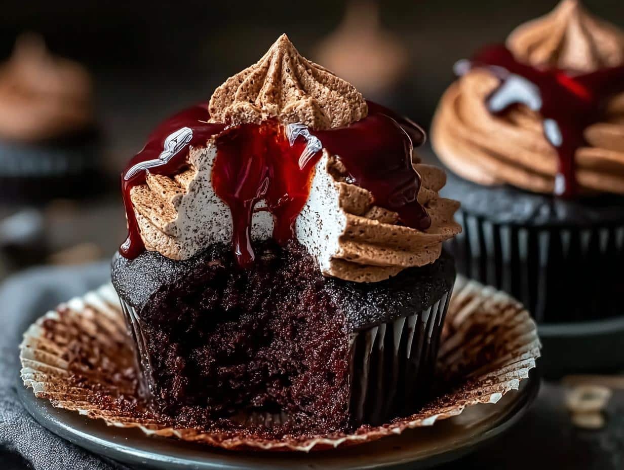 Vampire Cupcakes: 5 Spooky Delights - Vampire Cupcakes - additional detail