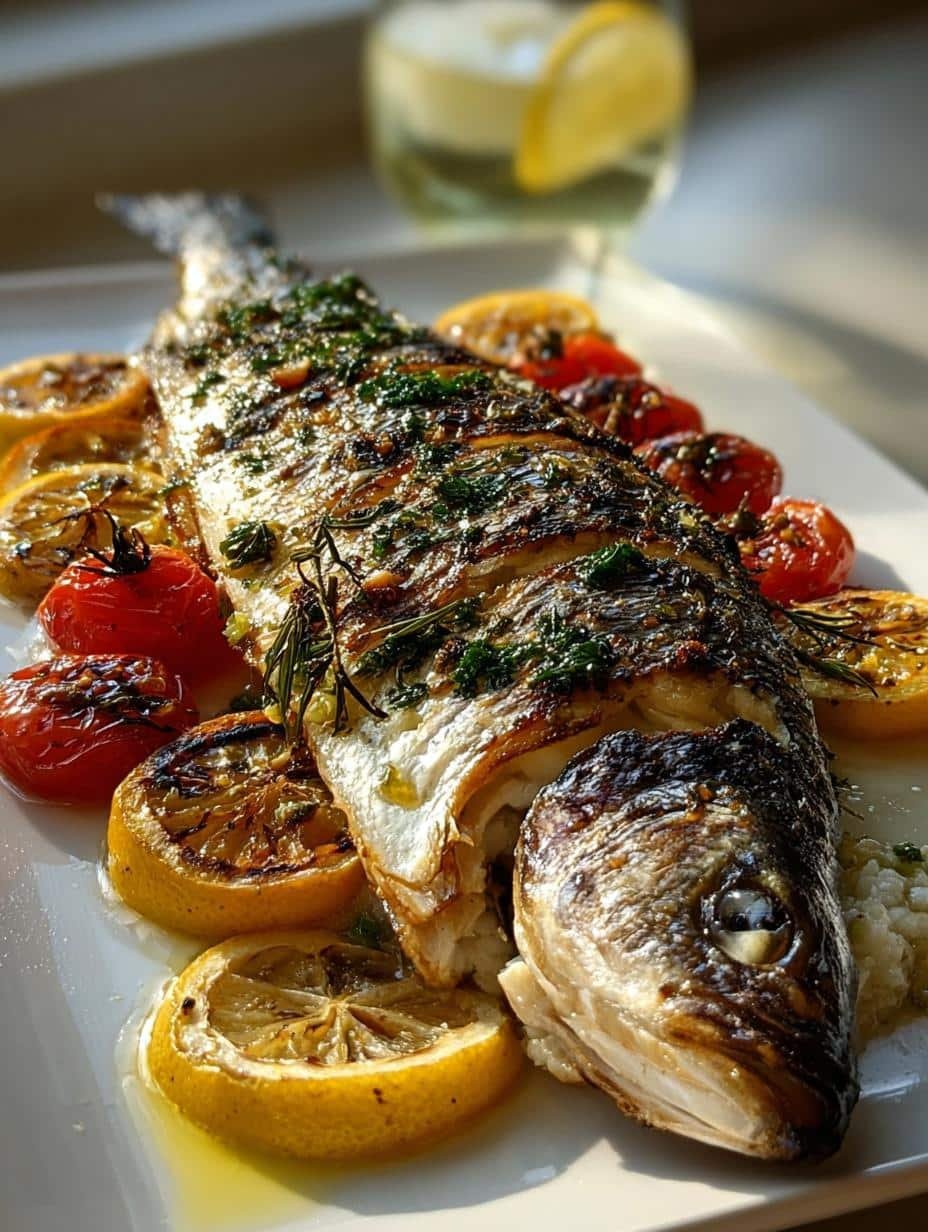 Whole Roasted Branzino with Lemon: The Perfect Dish - Whole Roasted Branzino with - main visual representation