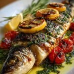 Whole Roasted Branzino with