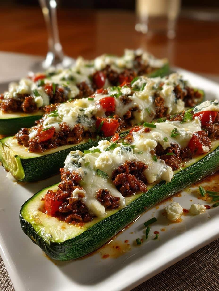 Zucchini Boats Stuffed with Ground Beef and Rice Recipe 2 Zucchini Boats Stuffed with Ground Beef and Rice Recipe - Zucchini Boats Stuffed with - main visual representation