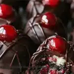 Black Forest Cookie Dough Brownie Bombs - A delicious dessert treat with chocolate and cookie dough.