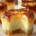Irresistible Mini Crème Brûlée Cheesecakes topped with caramelized sugar