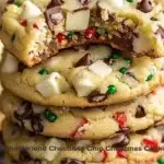 Winter Wonderland Chocolate Chip Christmas Cookies perfect for holiday treats