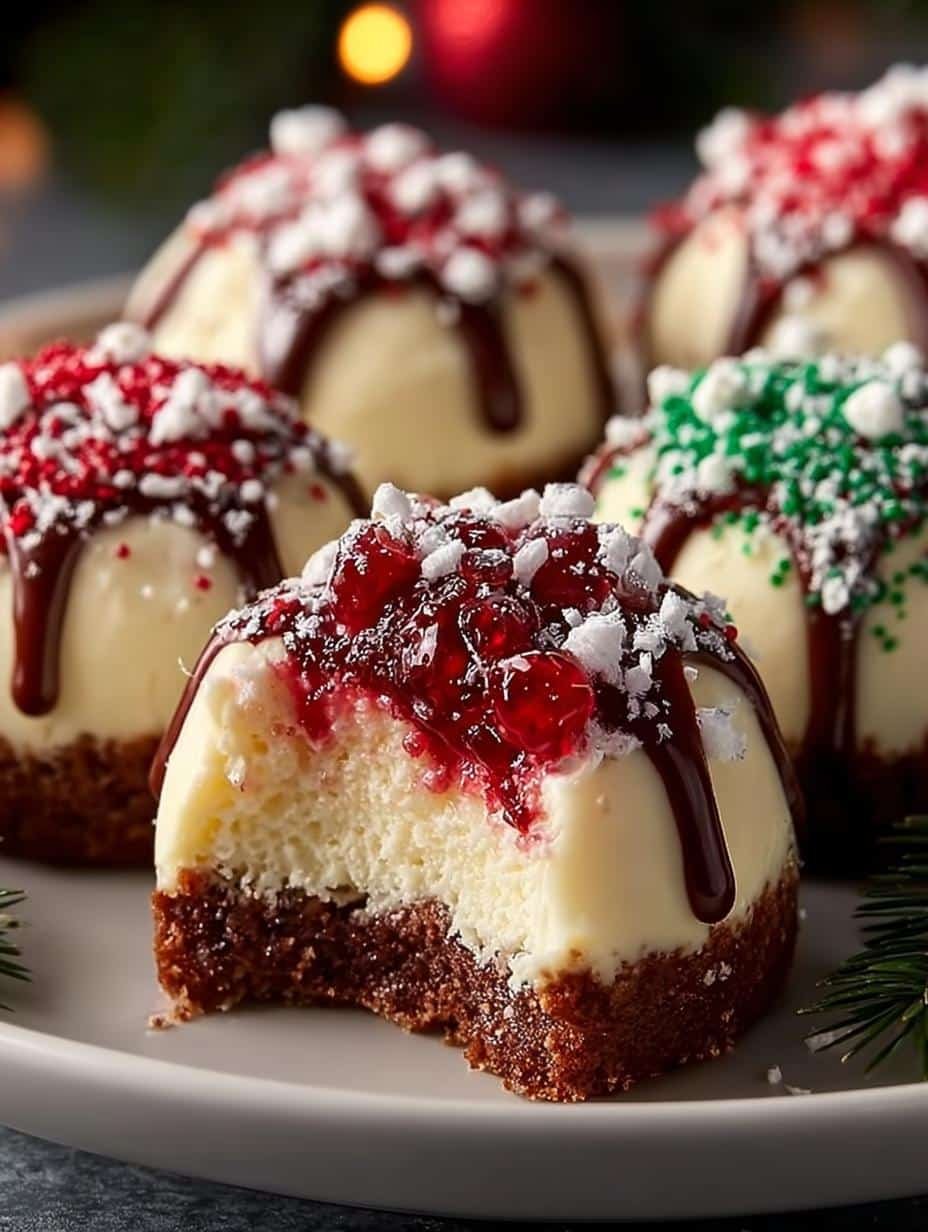 Bake Christmas Cheesecake Bites