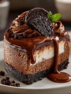 Bake Oreo Nutella Cheesecake