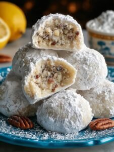 Buttery Pecan Snowball Cookies