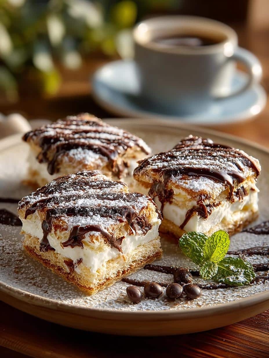 Classic Cannoli Squares: 4 Layers of Delightful Flavor 2 Classic Cannoli Squares: 4 Layers of Delightful Flavor - Cannoli Squares - main visual representation