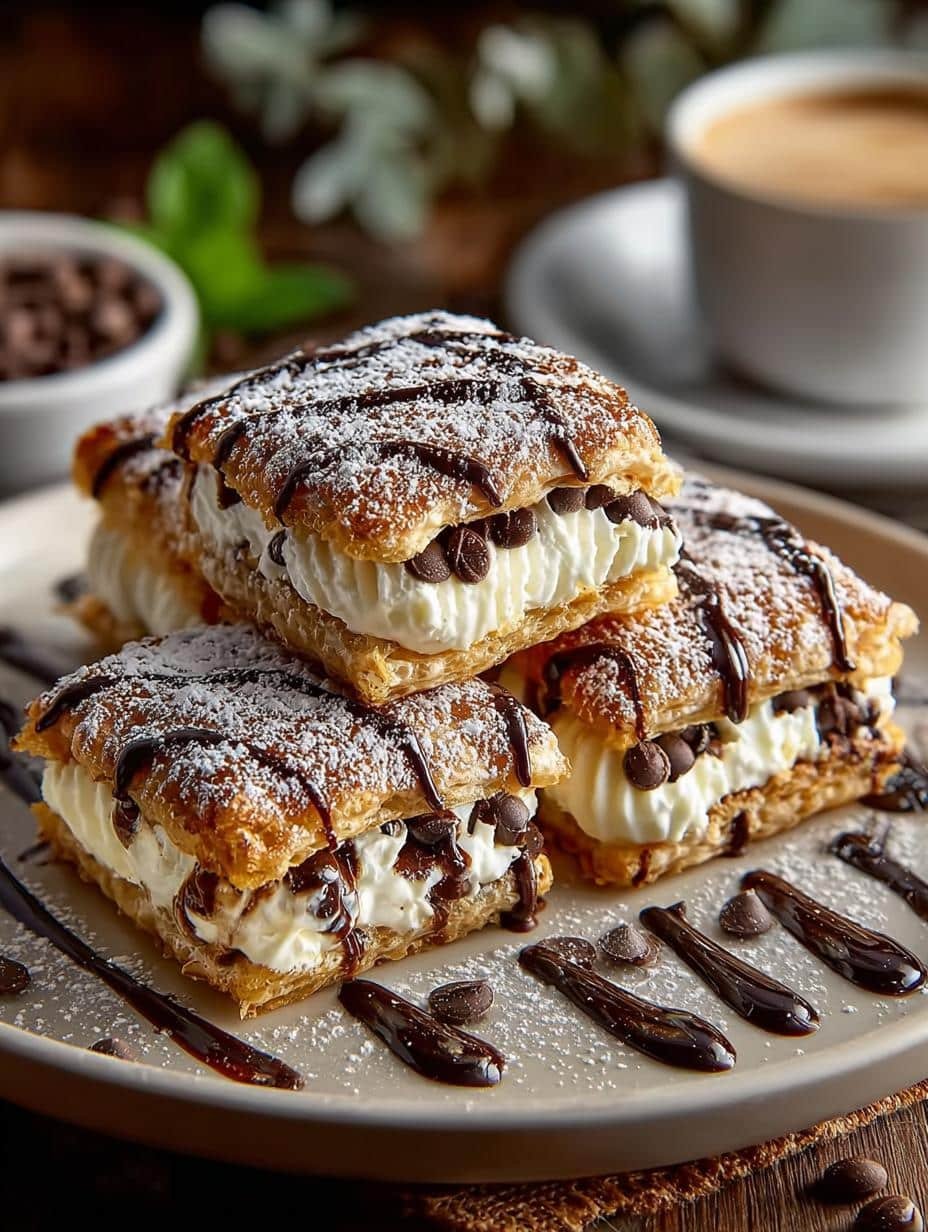 Classic Cannoli Squares: 4 Layers of Delightful Flavor 3 Classic Cannoli Squares: 4 Layers of Delightful Flavor - Cannoli Squares - additional detail