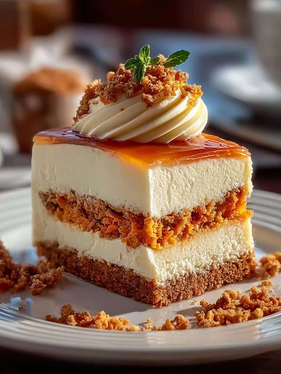 Carrot Cake Cheesecake Incredible with 8 Layers - Carrot Cake Cheesecake Incredible - main visual representation