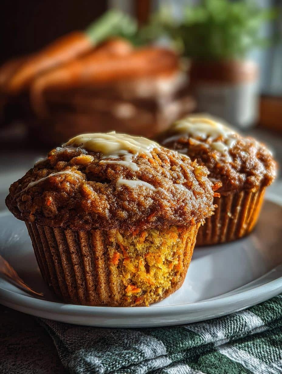 Carrot Cake Muffins with Cream Cheese Swirl Delight - Carrot Cake Muffins with - additional detail