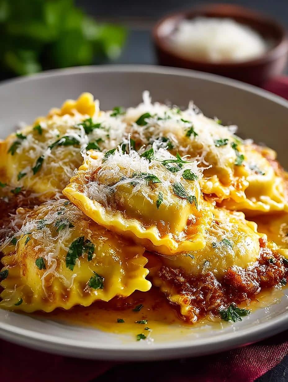 Cheesy Million Dollar Ravioli: 10 Layers of Comfort - Cheesy Million Dollar Ravioli - main visual representation