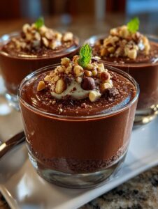 Chocolate Hazelnut Mousse Cups