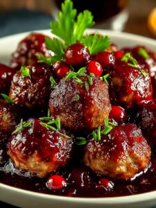 Christmas Cranberry Meatballs