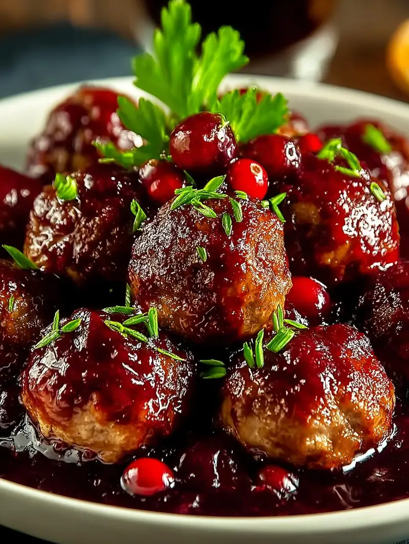 Christmas Cranberry Meatballs