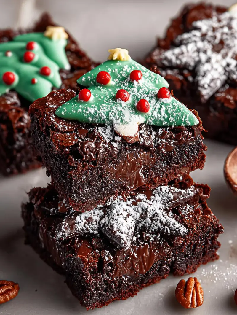 Christmas Tree Brownies