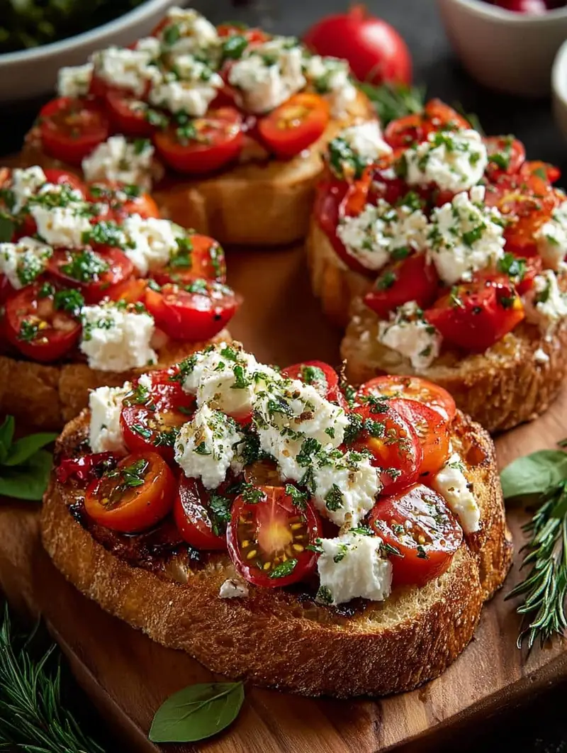 Christmas Wreath Bruschetta