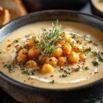 Creamy Garlic Chickpea Soup