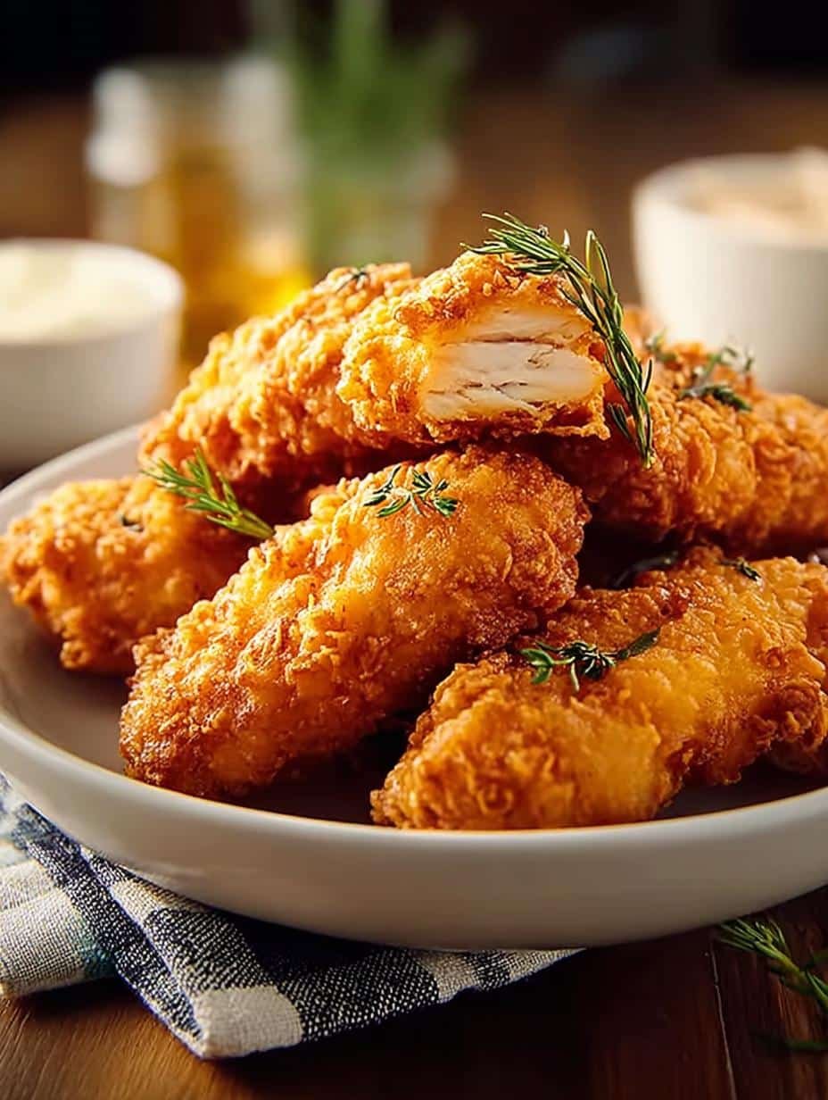 Crispy Buttermilk Fried Chicken Tenders Recipe to Love - Crispy Buttermilk Fried Chicken - additional detail