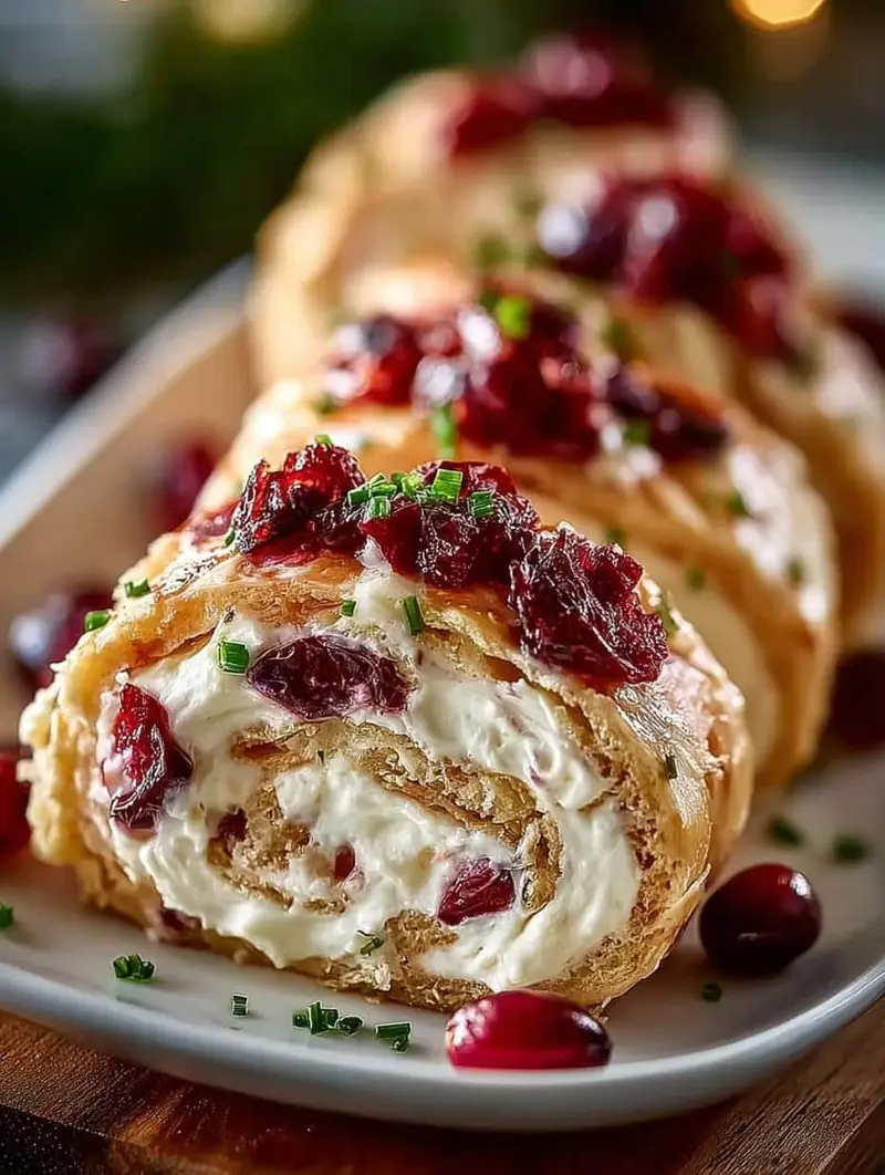 Festive Christmas Cranberry Roll
