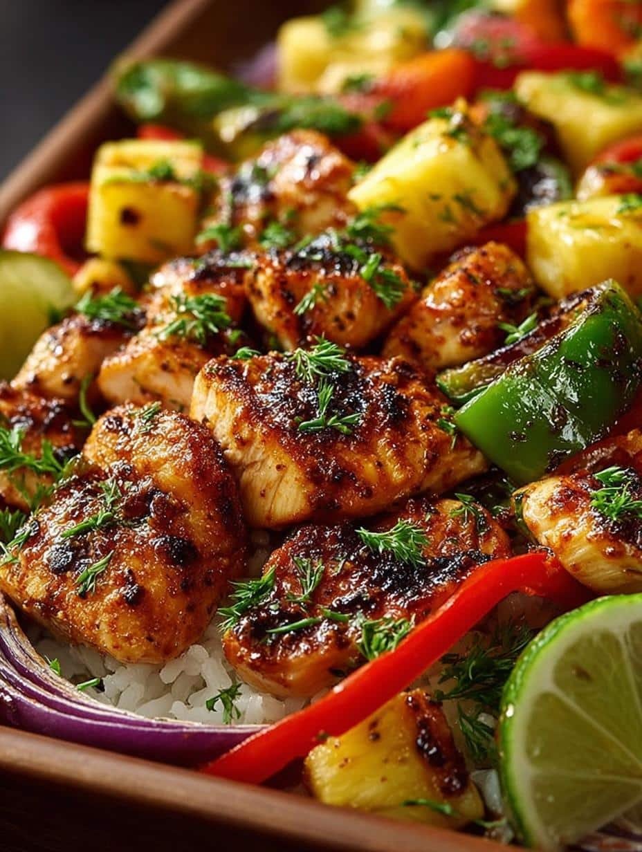 Hawaiian Chicken Sheet Pan: 7 Deliciously Easy Steps 2 Hawaiian Chicken Sheet Pan: 7 Deliciously Easy Steps - Hawaiian Chicken Sheet Pan - main visual representation