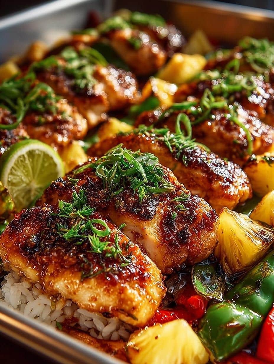 Hawaiian Chicken Sheet Pan: 7 Deliciously Easy Steps - Hawaiian Chicken Sheet Pan - additional detail