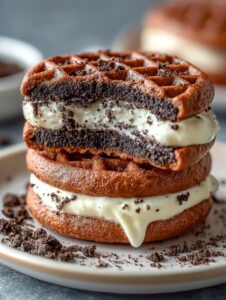Keto Oreo Chaffles