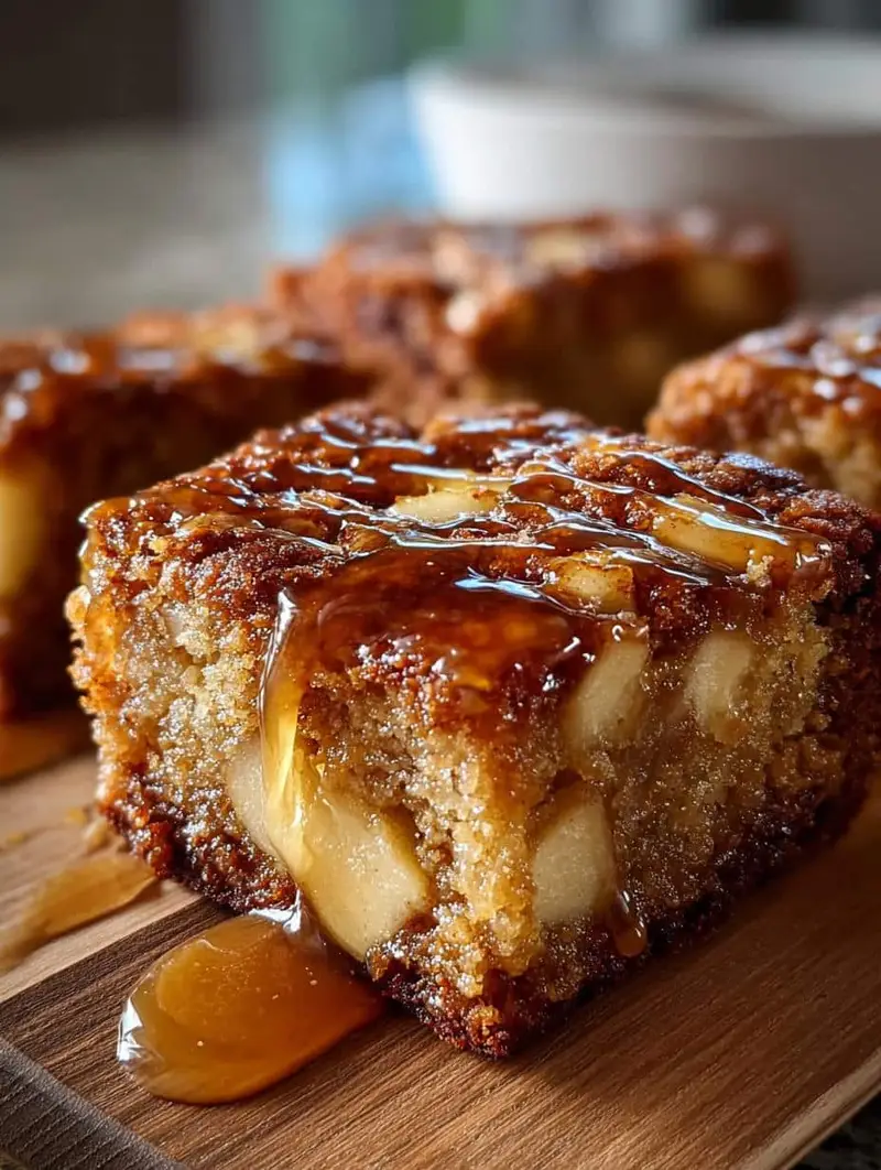 Maple Glazed Apple Blondies