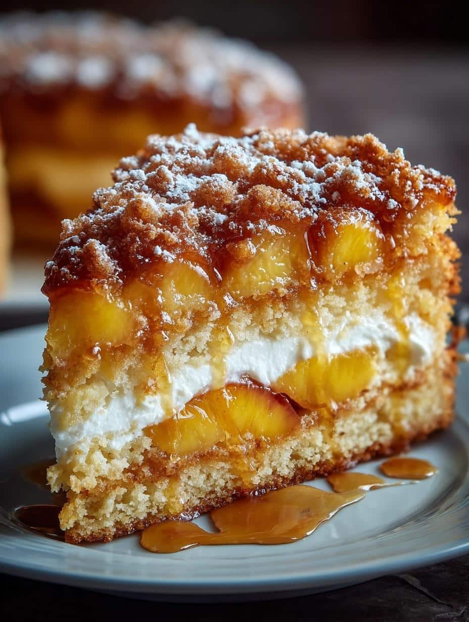 Peach Cobbler Cake Just 15 Minutes to Heaven - Peach Cobbler Cake Just - additional detail