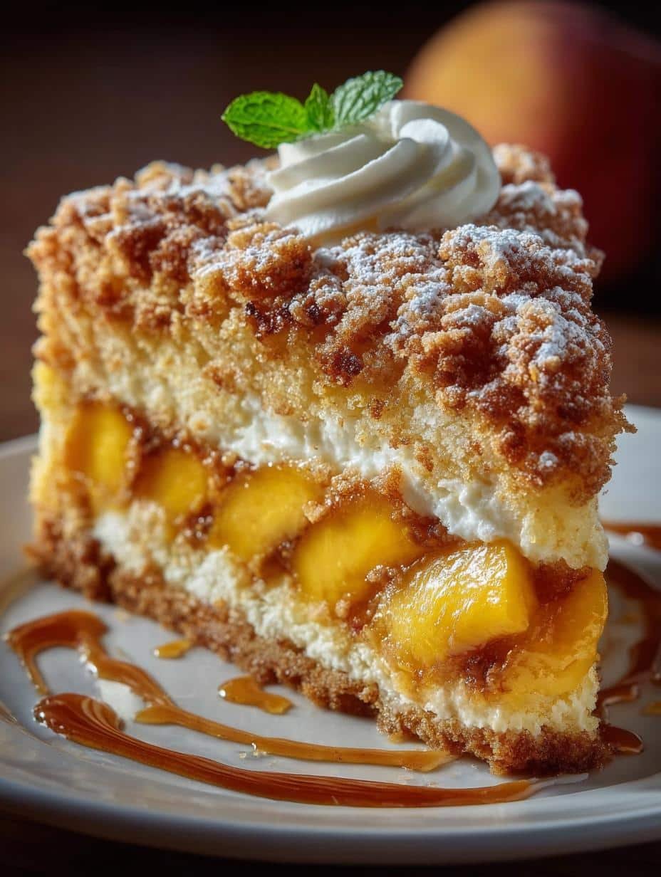 Peach Cobbler Cake Just