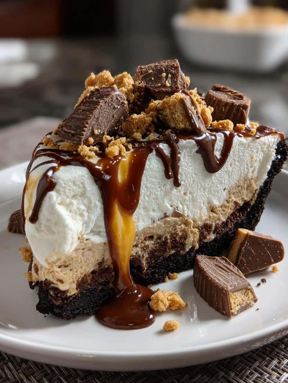 Peanut Butter Cup Ice: Irresistible Dessert in 15 Minutes 2 Irresistible Peanut Butter Cup Ice dessert served in a dish