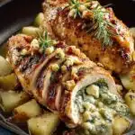 Pear Gorgonzola Stuffed Chicken