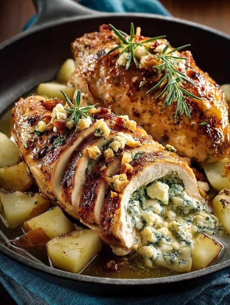 Pear Gorgonzola Stuffed Chicken