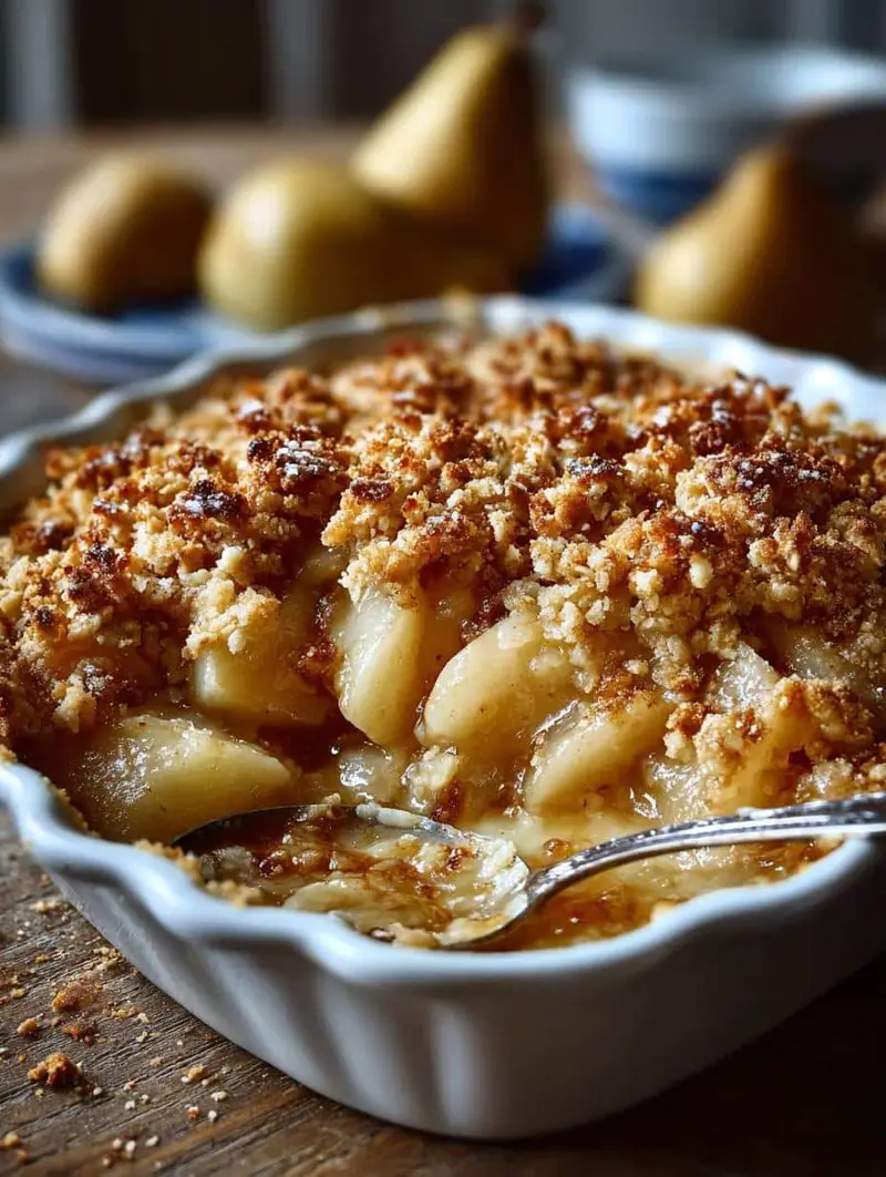 Pear Hazelnut Crumble