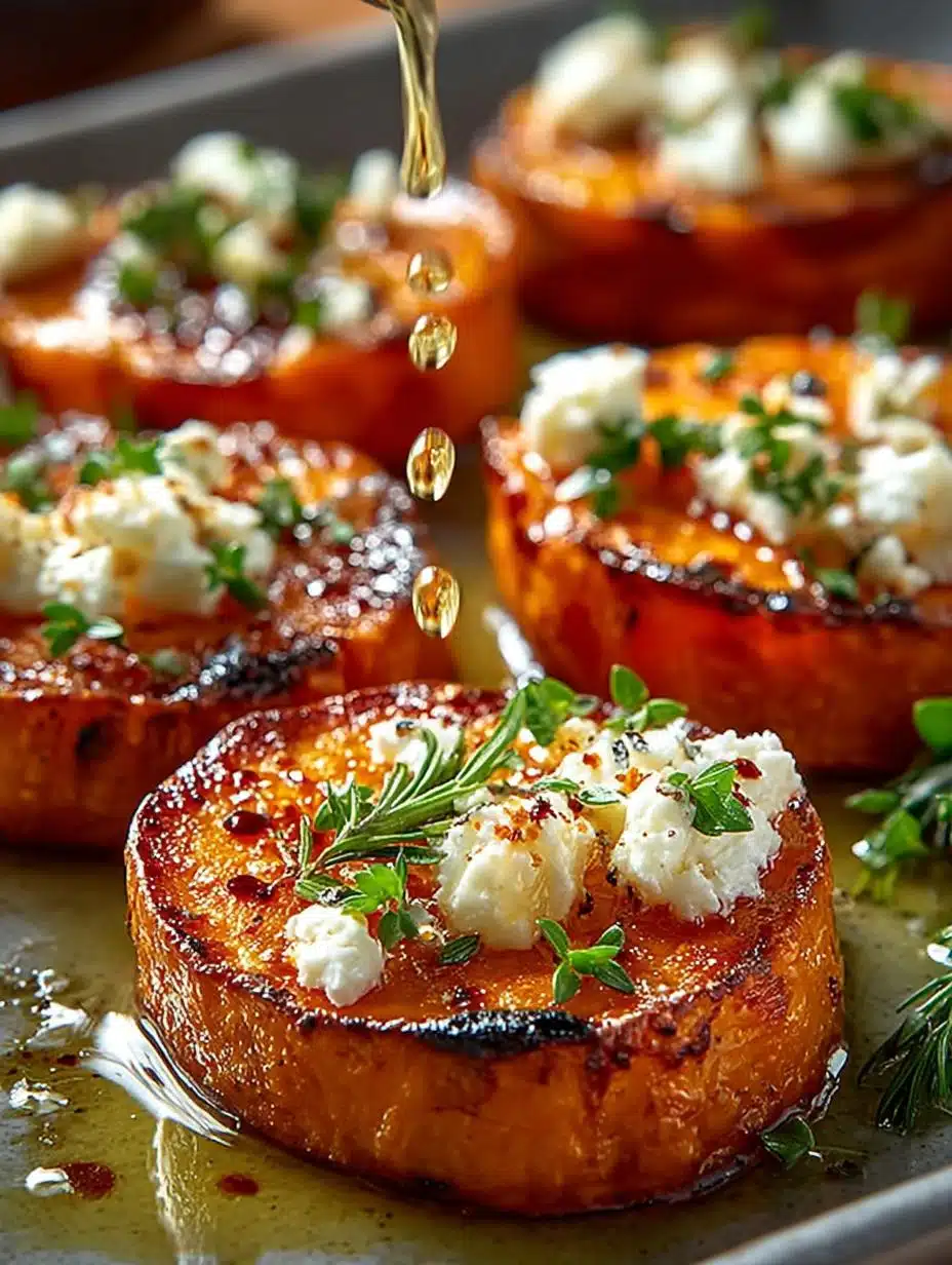 Irresistible Roasted Sweet Potato Rounds with Feta - Roasted Sweet Potato Rounds - additional detail