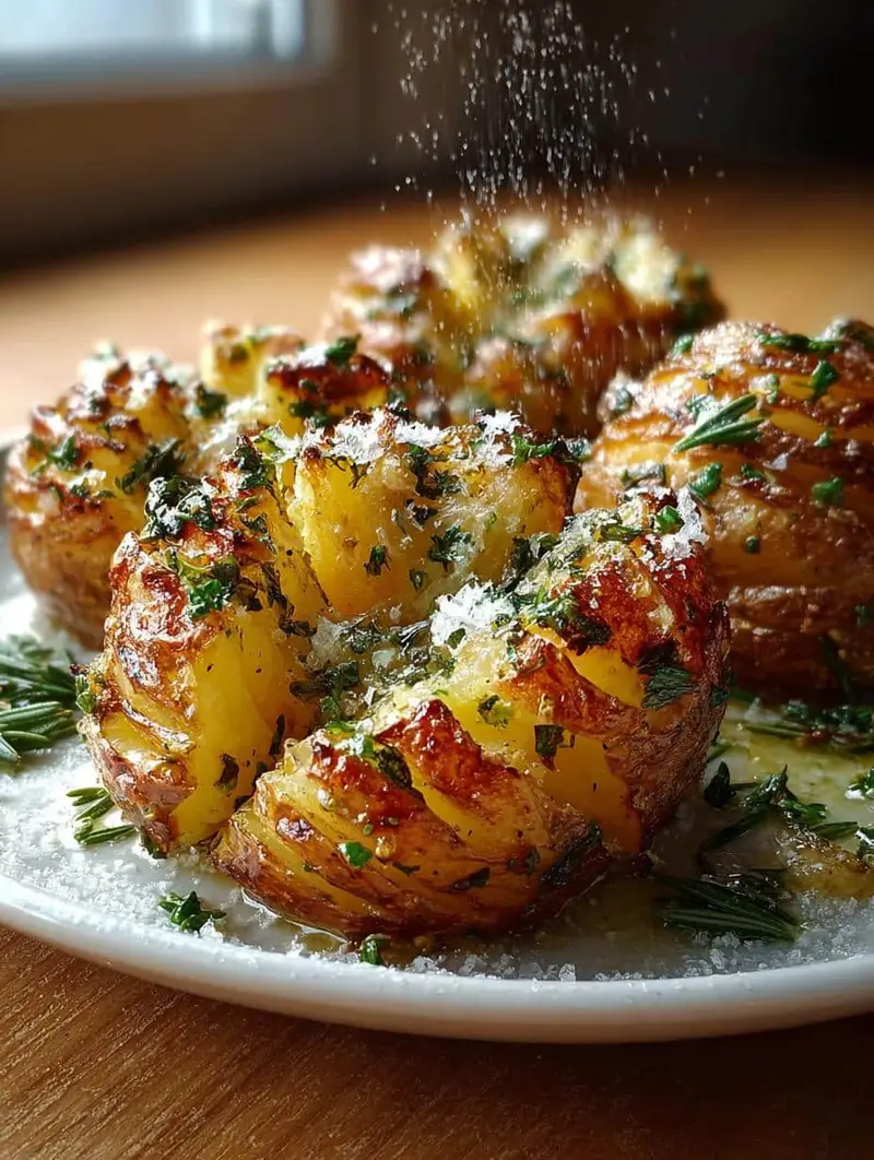 Smashed Potatoes with Herbs