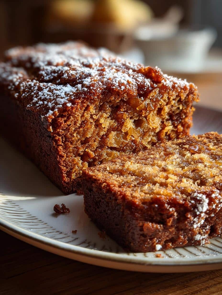 Spiced Pear Ginger Bread: 7 Reasons to Fall in Love 3 Delicious slices of spiced pear ginger bread served with cream cheese frosting