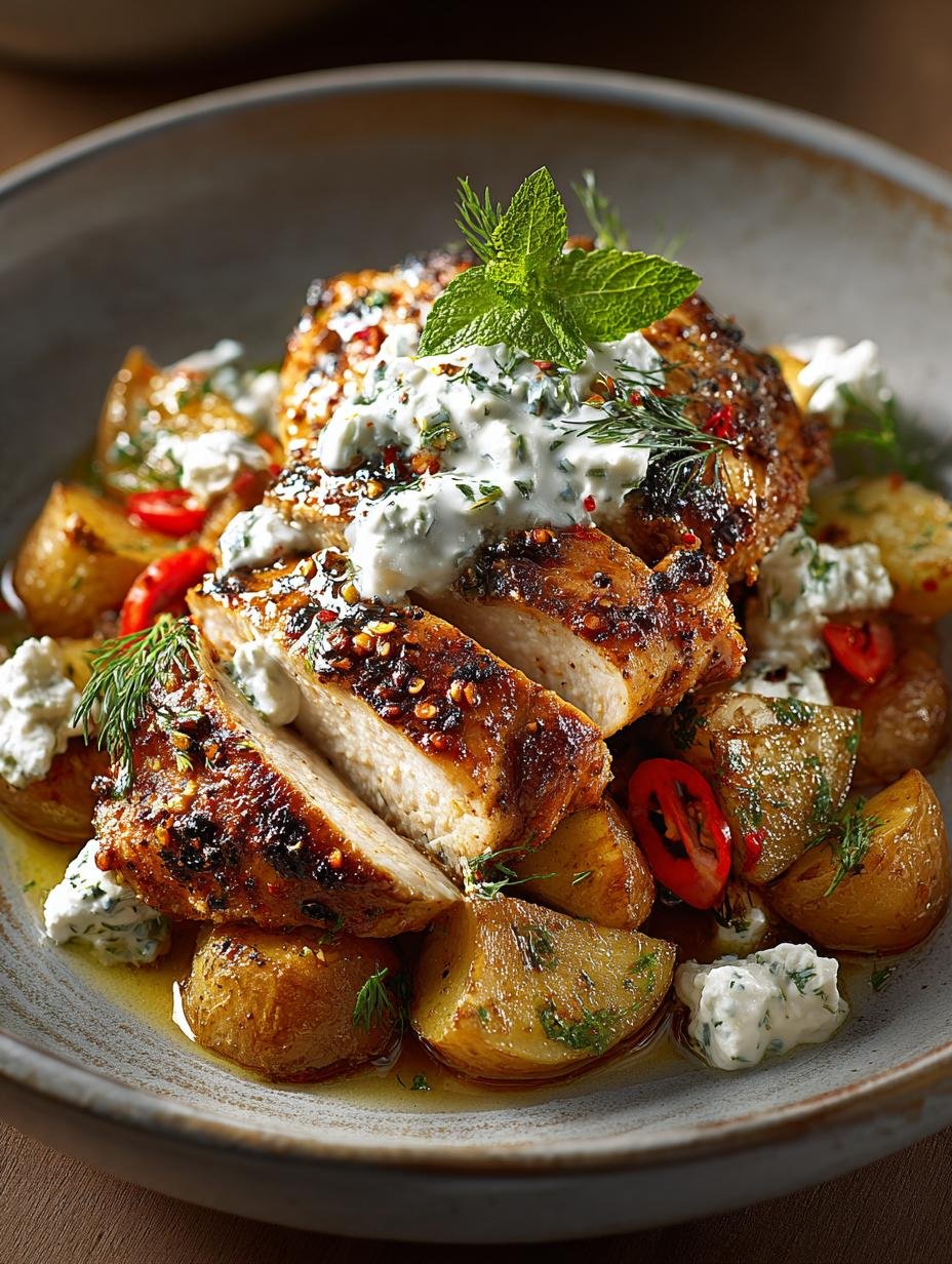 Flavorful Spicy Yogurt Marinated Chicken with Potatoes - Spicy Yogurt Marinated Chicken - additional detail