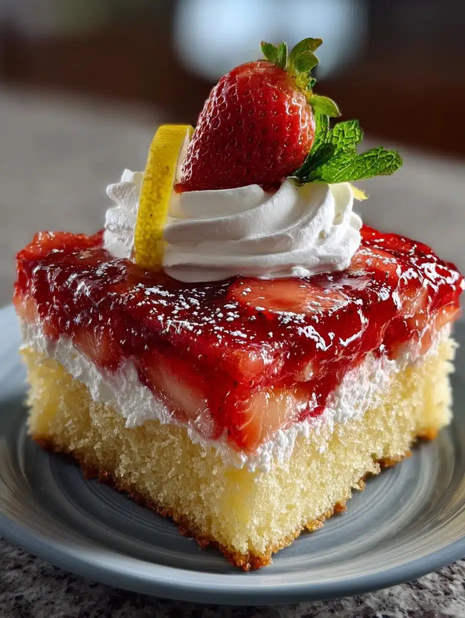 Perfect Strawberry Lemonade Poke Cake Recipe in 5 Steps - Strawberry Lemonade Poke Cake - main visual representation