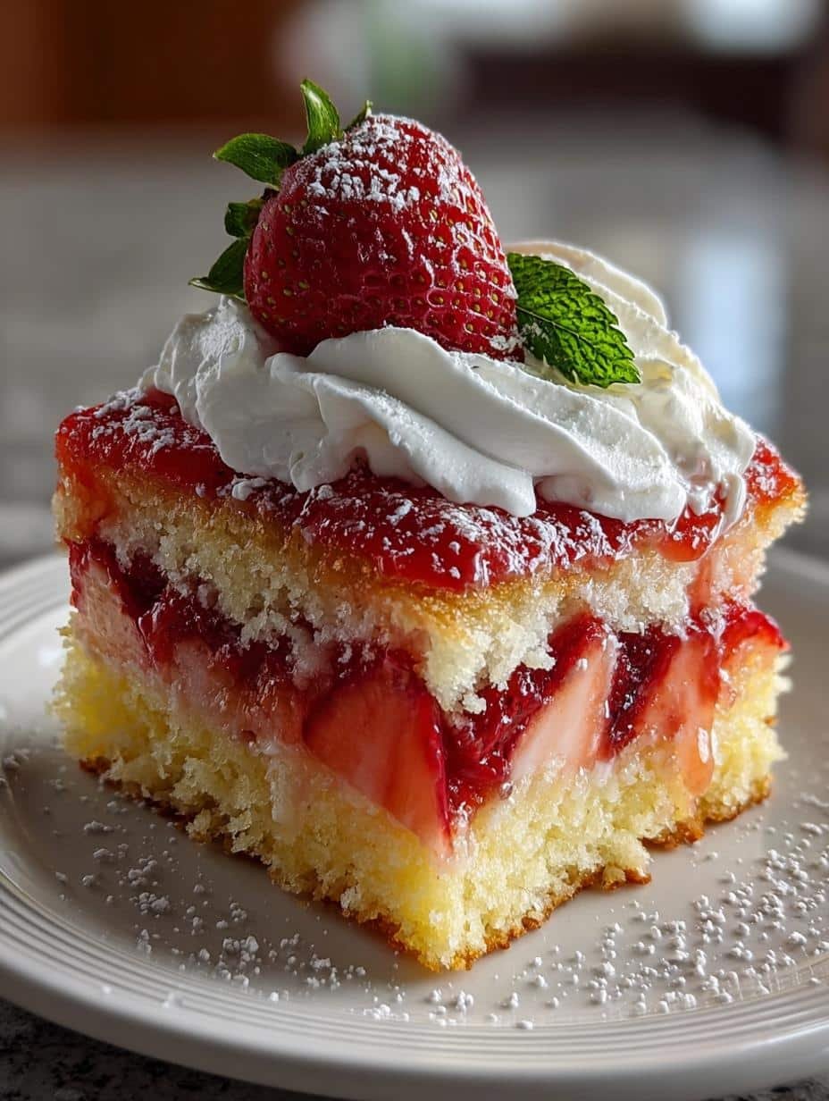 Perfect Strawberry Lemonade Poke Cake Recipe in 5 Steps - Strawberry Lemonade Poke Cake - additional detail