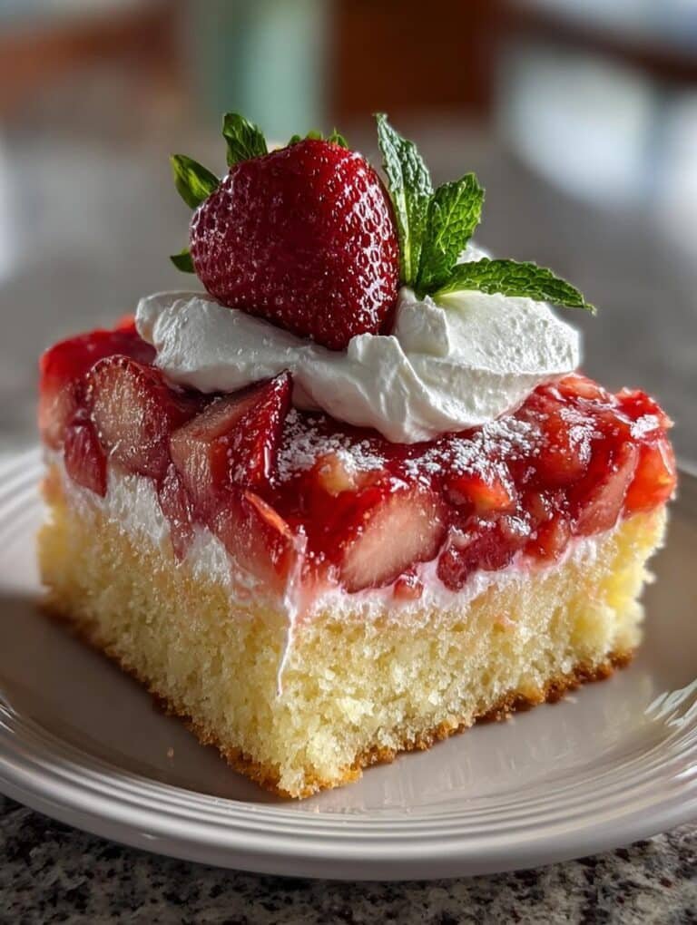Strawberry Lemonade Poke Cake