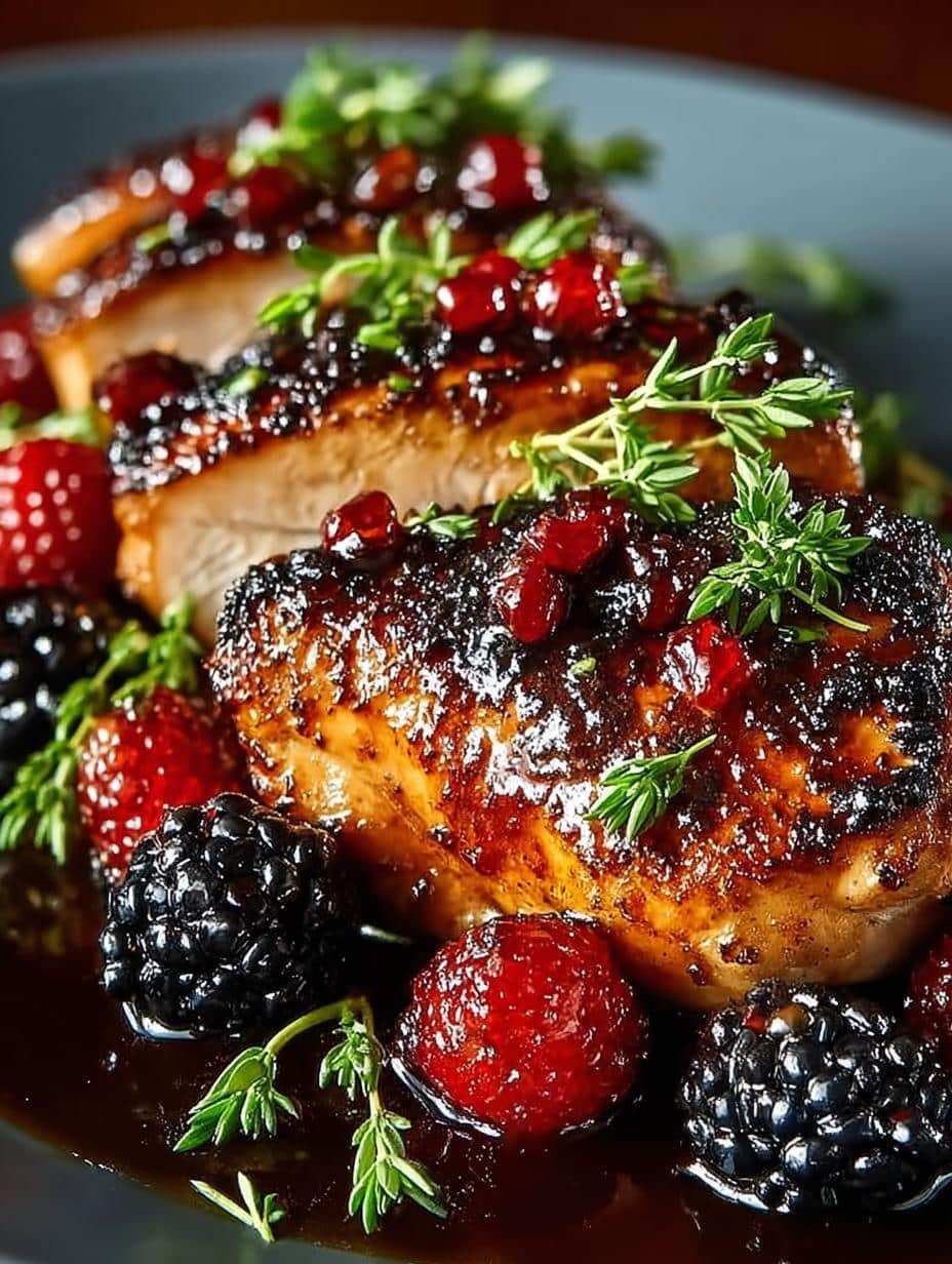 Tasty Blackberry Bourbon Chicken
