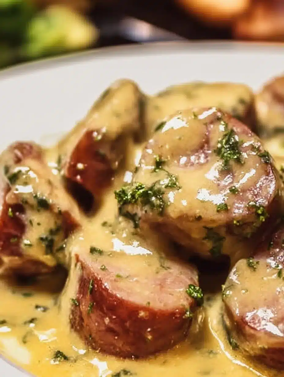 Keto-friendly Broccoli Cauliflower Au Gratin with Sausage, a creamy vegetable bake