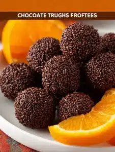 Delicious orange chocolate truffles for Christmas festivities