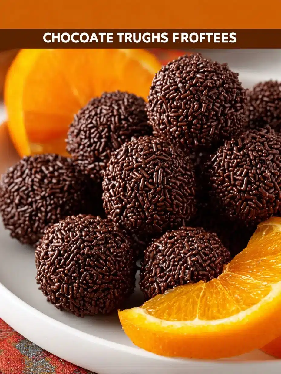 Delicious orange chocolate truffles for Christmas festivities