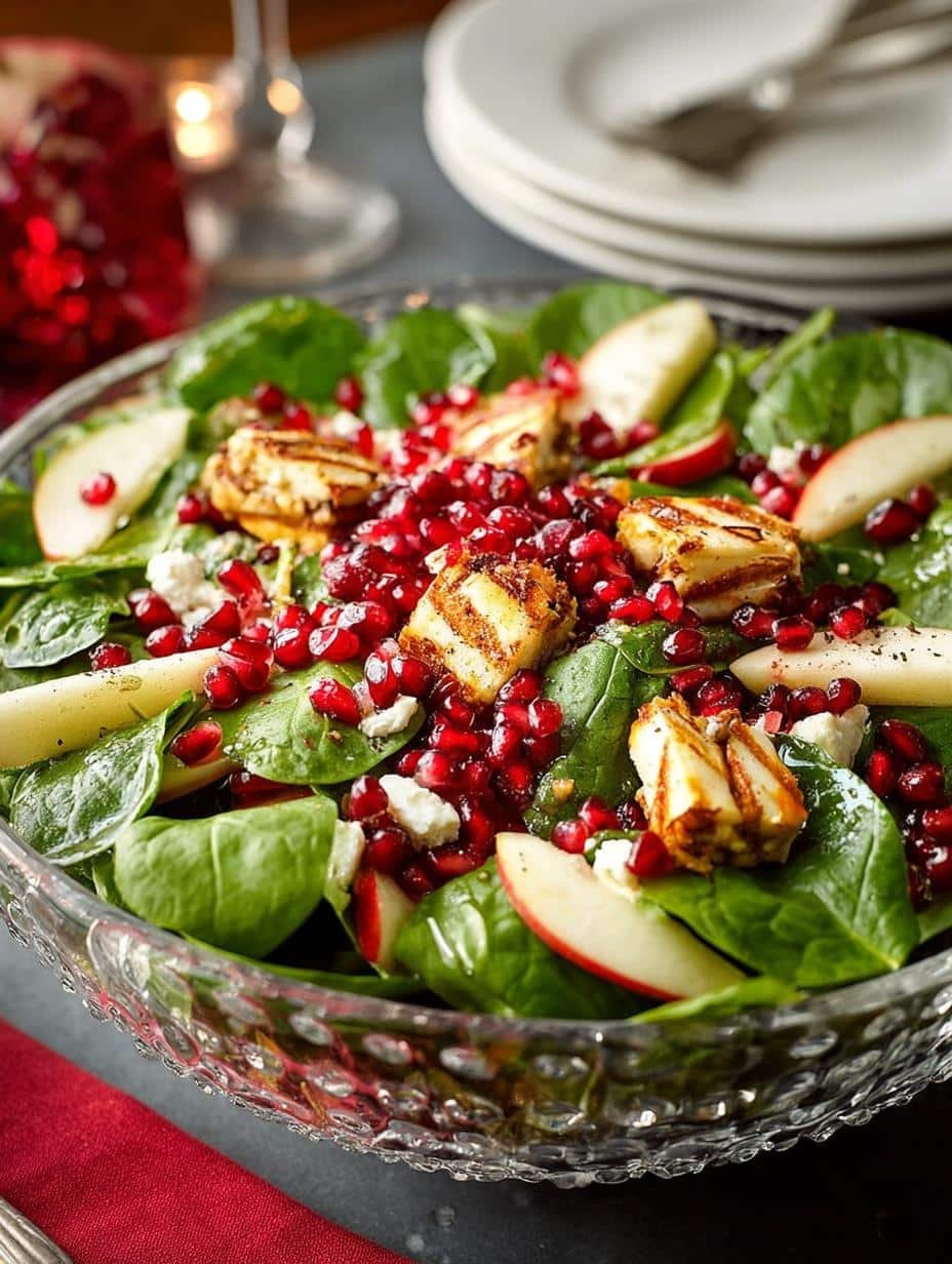 Apple Cranberry Spinach Salad