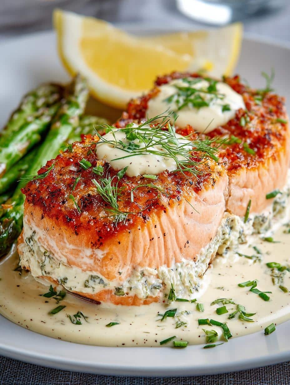 Baked Boursin Salmon